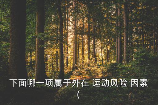 下面哪一項屬于外在 運(yùn)動風(fēng)險 因素(