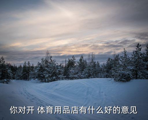 你對開 體育用品店有什么好的意見