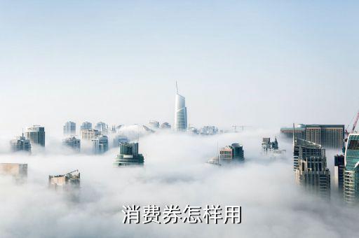  消費券怎樣用