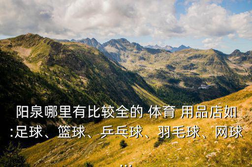 陽(yáng)泉哪里有比較全的 體育 用品店如:足球、籃球、乒乓球、羽毛球、網(wǎng)球...