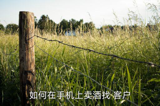 如何在手機(jī)上賣酒找 客戶