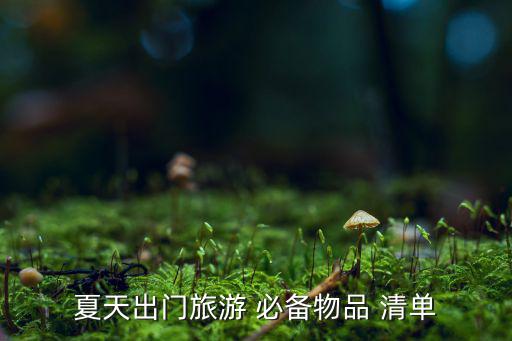 夏天出門旅游 必備物品 清單