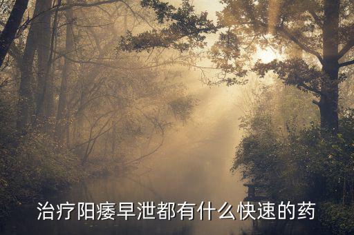 治療陽(yáng)痿早泄都有什么快速的藥