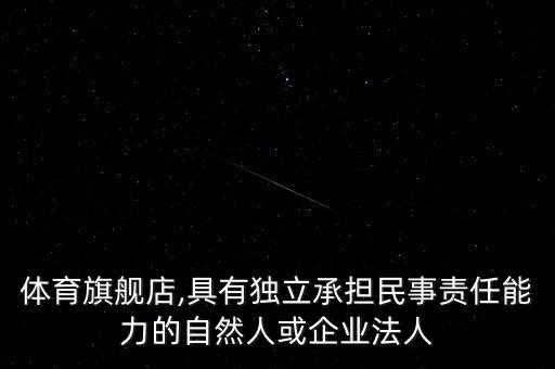 體育旗艦店,具有獨立承擔民事責任能力的自然人或企業(yè)法人