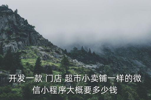 開發(fā)一款 門店 超市小賣鋪一樣的微信小程序大概要多少錢