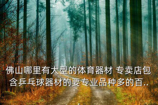 佛山哪里有大型的體育器材 專賣店包含乒乓球器材的要專業(yè)品種多的百...