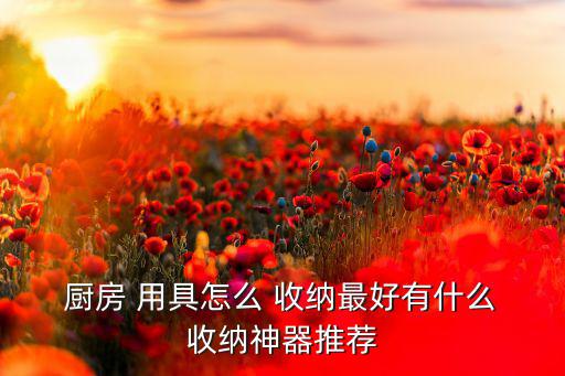  廚房 用具怎么 收納最好有什么 收納神器推薦