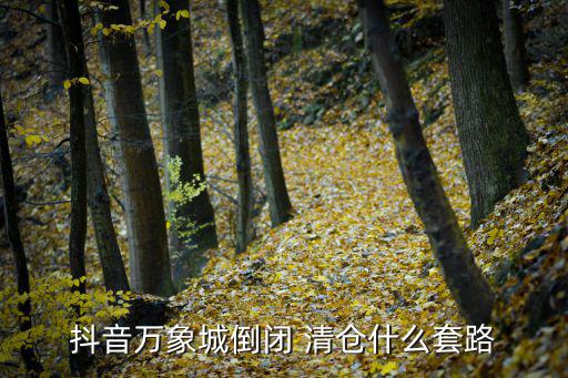 抖音萬(wàn)象城倒閉 清倉(cāng)什么套路