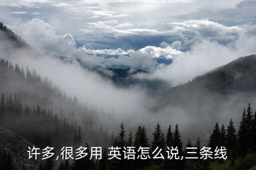 許多,很多用 英語怎么說,三條線
