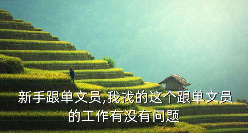 體育用品跟單員新手怎么做,單員新手要認(rèn)真細(xì)致做好本職工作