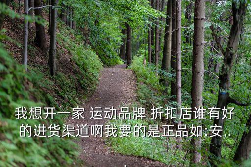 我想開一家 運(yùn)動(dòng)品牌 折扣店誰(shuí)有好的進(jìn)貨渠道啊我要的是正品如:安...