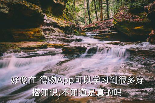 好像在 得物App可以學習到很多穿搭知識,不知道是真的嗎