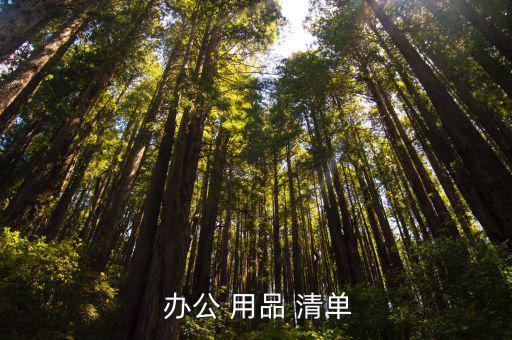  辦公 用品 清單