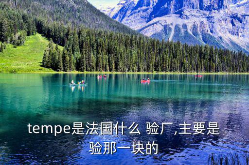 tempe是法國(guó)什么 驗(yàn)廠,主要是驗(yàn)?zāi)且粔K的