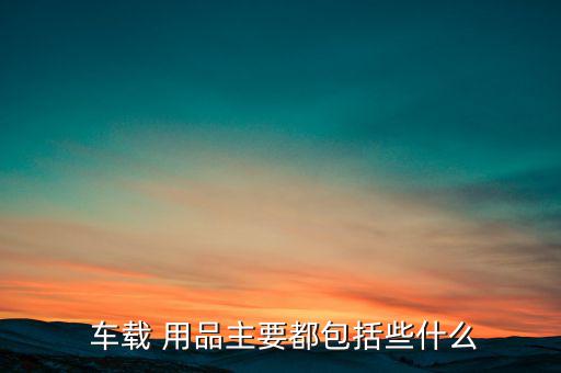  車(chē)載 用品主要都包括些什么