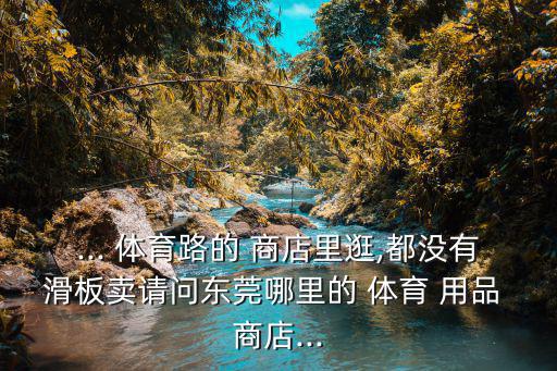 ... 體育路的 商店里逛,都沒有滑板賣請問東莞哪里的 體育 用品 商店...