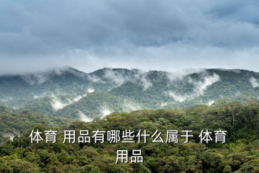  體育 用品有哪些什么屬于 體育 用品