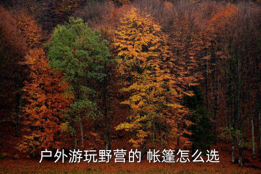戶外游玩野營(yíng)的 帳篷怎么選