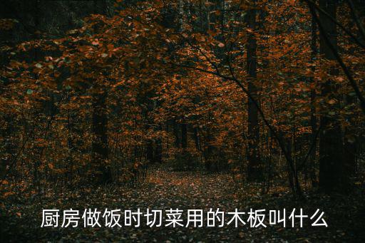  廚房做飯時(shí)切菜用的木板叫什么