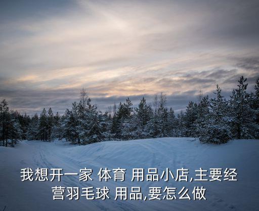 我想開一家 體育 用品小店,主要經(jīng)營羽毛球 用品,要怎么做
