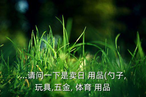 ...請(qǐng)問(wèn)一下是賣(mài)日 用品(勺子,玩具,五金, 體育 用品