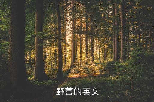 野營的英文