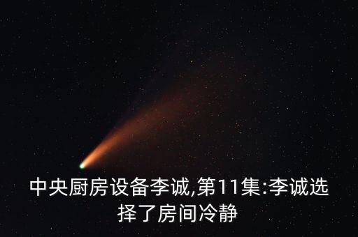 燕誠中央廚房設備李誠,第11集:李誠選擇了房間冷靜