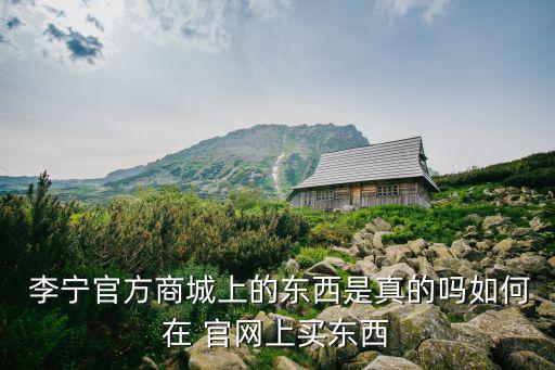  李寧官方商城上的東西是真的嗎如何在 官網上買東西