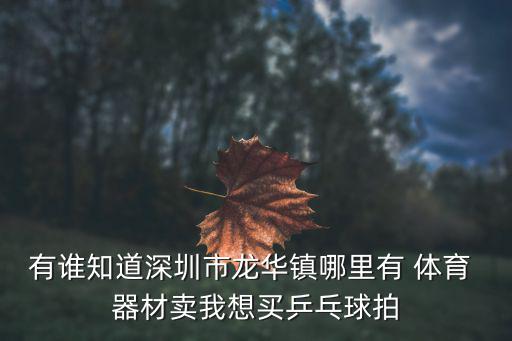 有誰(shuí)知道深圳市龍華鎮(zhèn)哪里有 體育 器材賣(mài)我想買(mǎi)乒乓球拍