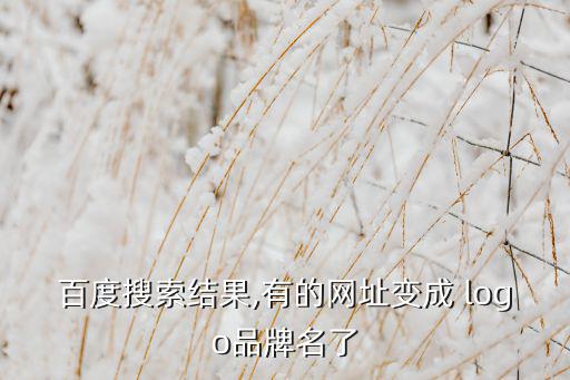 百度搜索結果,有的網址變成 logo品牌名了