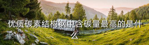高級優(yōu)質(zhì)碳鋼有哪些,優(yōu)質(zhì)碳素結(jié)構(gòu)鋼按含碳量分為三類