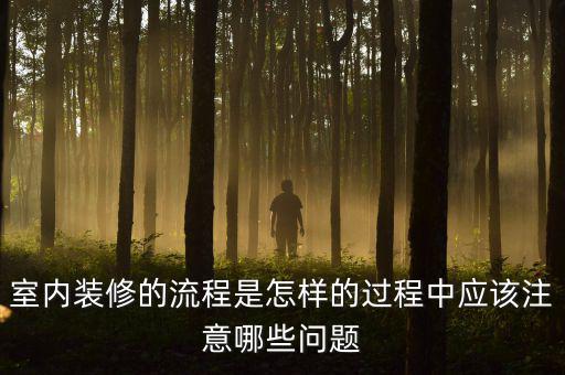 室內(nèi)裝修的流程是怎樣的過(guò)程中應(yīng)該注意哪些問(wèn)題