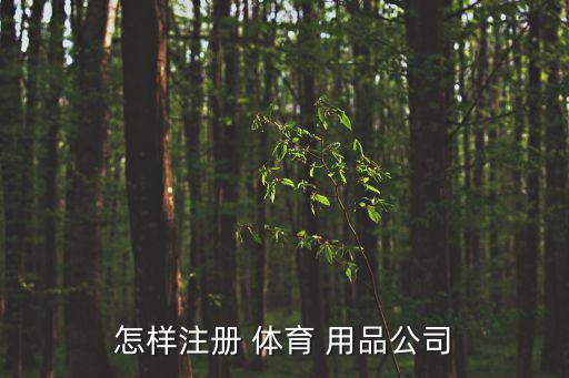 怎樣注冊 體育 用品公司