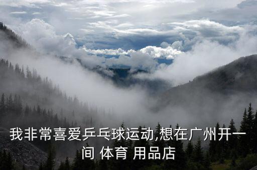 我非常喜愛乒乓球運(yùn)動,想在廣州開一間 體育 用品店
