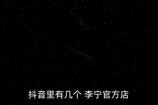 抖音里有幾個(gè) 李寧官方店