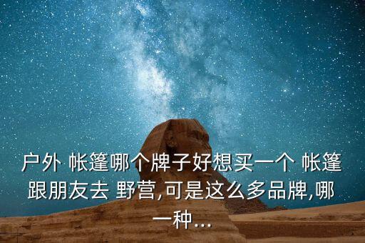 戶外 帳篷哪個(gè)牌子好想買一個(gè) 帳篷跟朋友去 野營(yíng),可是這么多品牌,哪一種...