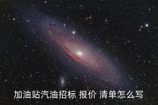 加油站汽油招標 報價 清單怎么寫