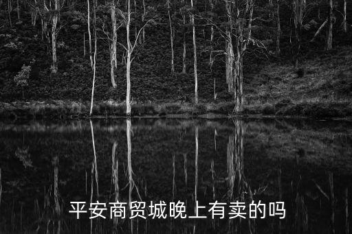  平安商貿城晚上有賣的嗎