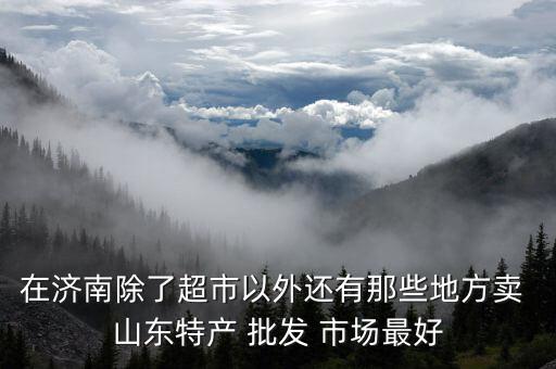 在濟南除了超市以外還有那些地方賣 山東特產(chǎn) 批發(fā) 市場最好