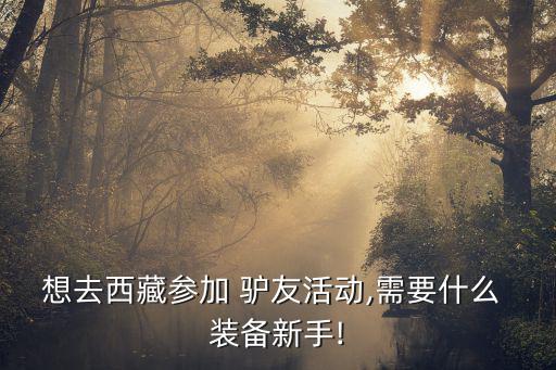 想去西藏參加 驢友活動(dòng),需要什么 裝備新手!