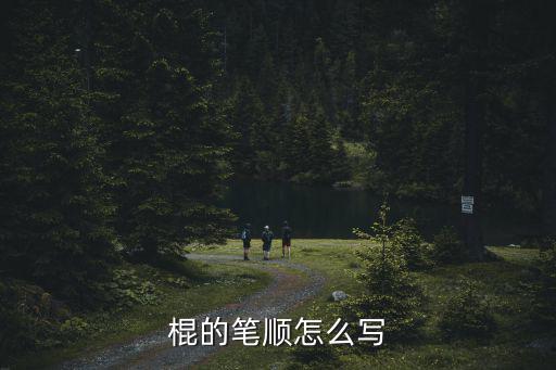 棍的筆順怎么寫(xiě)