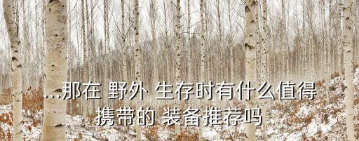 最頂級(jí)的野外生存裝備,野外生存必備品