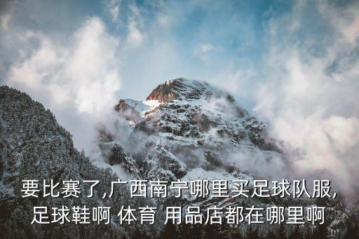 要比賽了,廣西南寧哪里買足球隊服,足球鞋啊 體育 用品店都在哪里啊