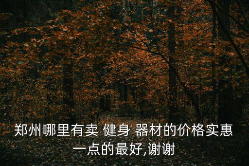 鄭州哪里有賣 健身 器材的價格實惠一點的最好,謝謝