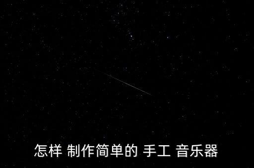 怎樣 制作簡單的 手工 音樂器