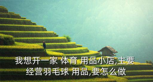 我想開一家 體育 用品小店,主要 經(jīng)營(yíng)羽毛球 用品,要怎么做