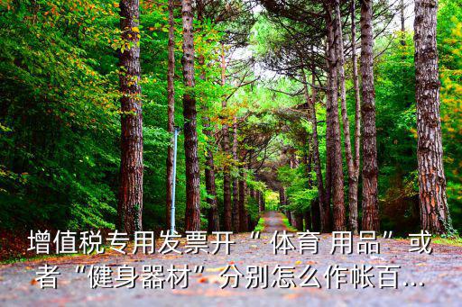 增值稅專用發(fā)票開“ 體育 用品”或者“健身器材”分別怎么作帳百...