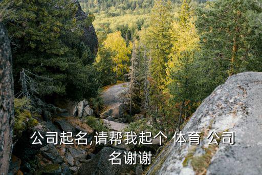  公司起名,請幫我起個 體育 公司名謝謝