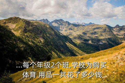 ...每個年級2個班,學(xué)校為購買 體育 用品一共花了多少錢