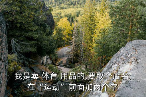 我是賣 體育 用品的,要取個(gè)店名,在“運(yùn)動(dòng)”前面加兩個(gè)字